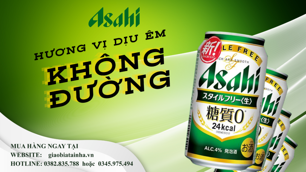 Bia Asahi Dry No Sugar – Thùng 24 lon 350ml