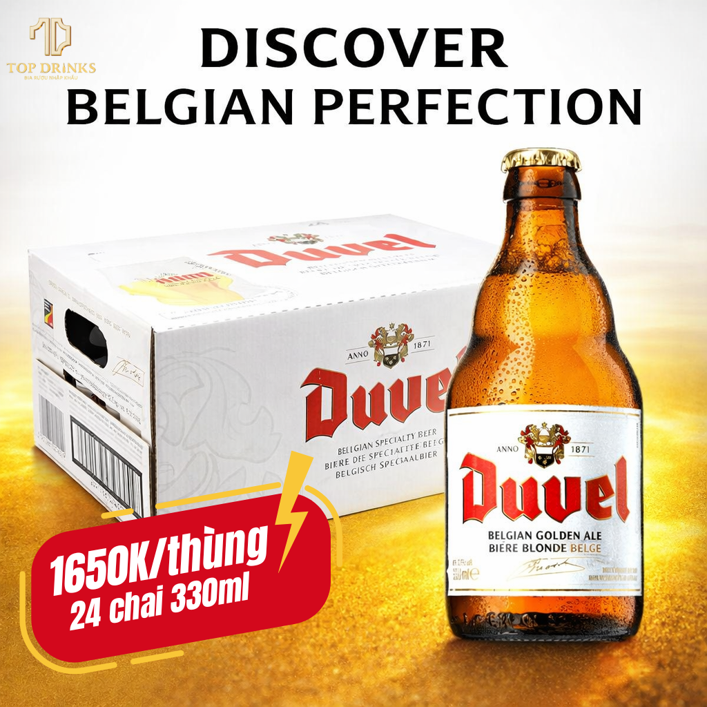 Bia Duvel 330ml Thùng 24 Chai – Dòng Bia Bỉ Cao Cấp Đáng Trải Nghiệm