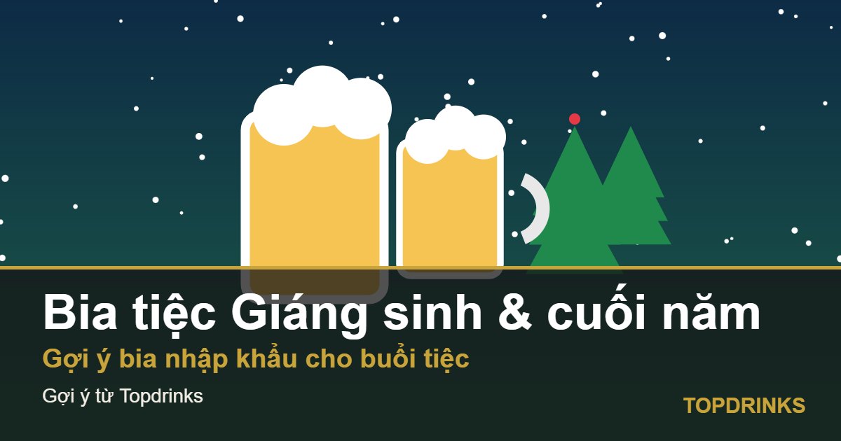 Bia cho tiệc Giáng sinh và cuối năm: gợi ý bia nhập khẩu