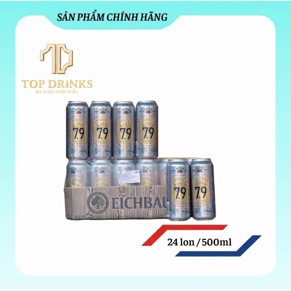 Bia Eichbaum 7.9 Strong Superior Đức 7.9% Vol Thùng 24 Lon 500ml – Hương Vị Mạnh Mẽ Chuẩn Bia Đức