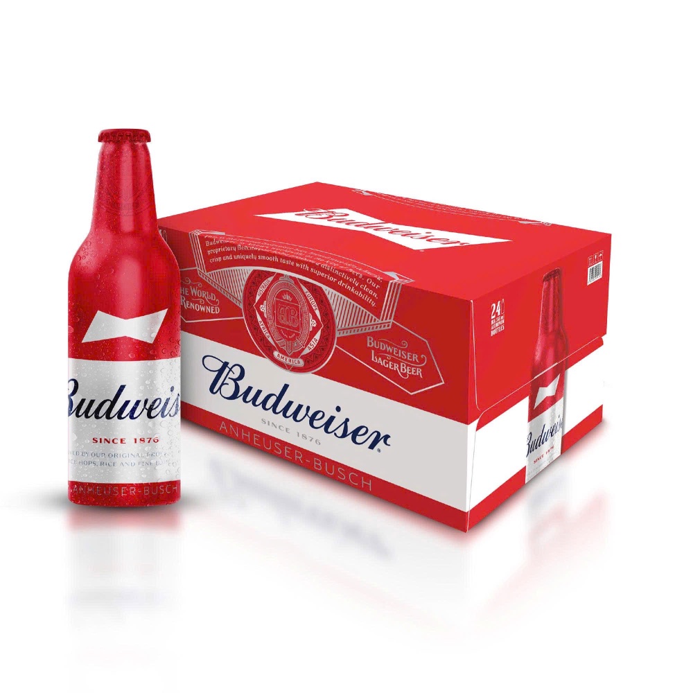 Bia Budweiser Mỹ Chai Nhôm 355ml – Thùng 24 Chai